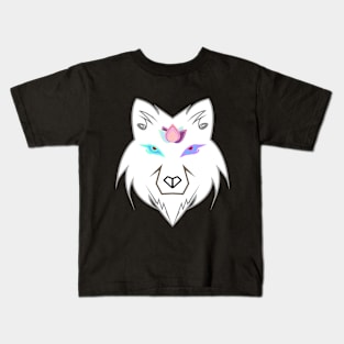 Wolf with Lotus sigil Kids T-Shirt